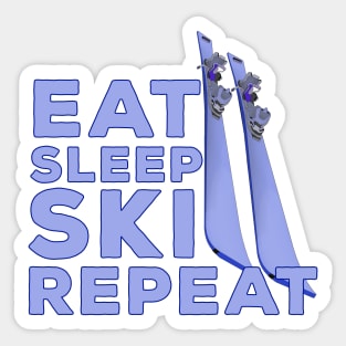 Eat Sleep Ski Repeat Sticker